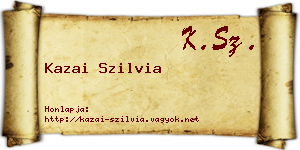 Kazai Szilvia névjegykártya